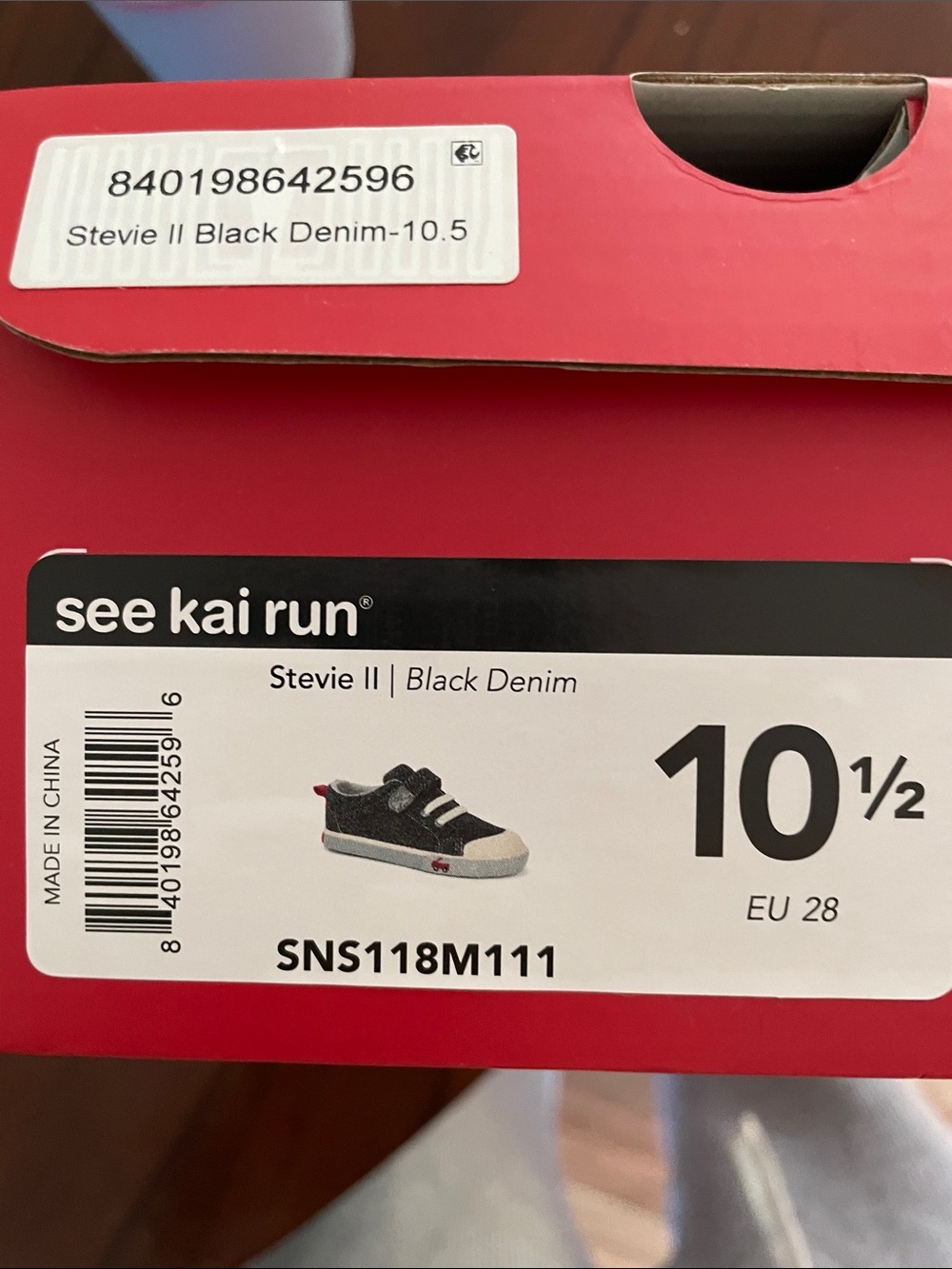 NIB See Kai Run Black Denim sneakers - Picture 8 of 8